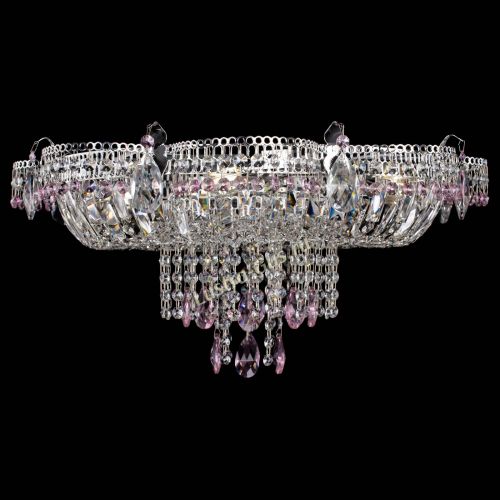 Люстра Камея №1 розовая в Саратове Гусь Хрустальный