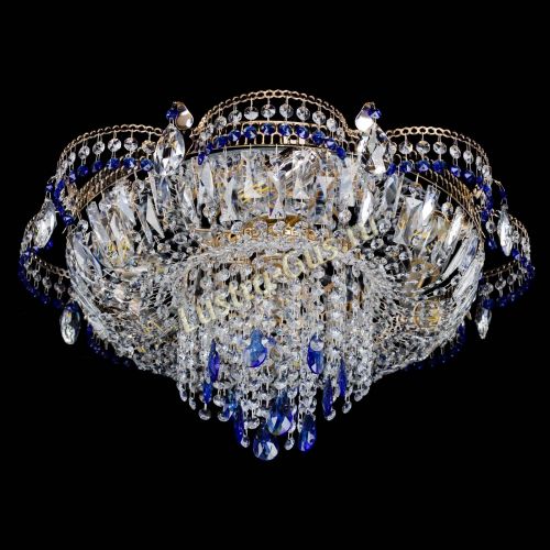 Люстра Камея №1 синяя в Саратове Гусь Хрустальный