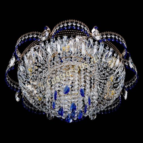 Люстра Камея №1 синяя в Саратове Гусь Хрустальный