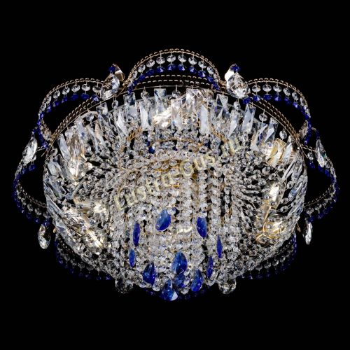 Люстра Камея №1 синяя в Саратове Гусь Хрустальный