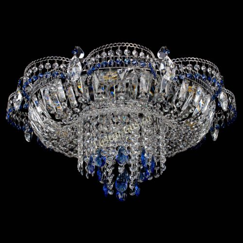 Люстра Камея №1 синяя в Саратове Гусь Хрустальный