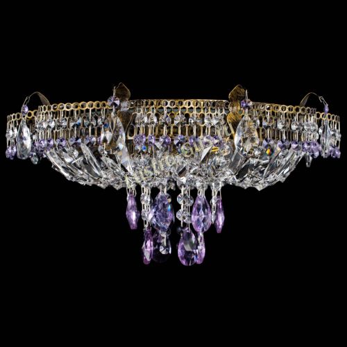 Люстра Камея №4 под бронзу фиолетовая в Саратове Гусь Хрустальный