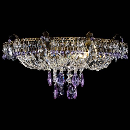 Люстра Камея №4 под бронзу фиолетовая в Саратове Гусь Хрустальный