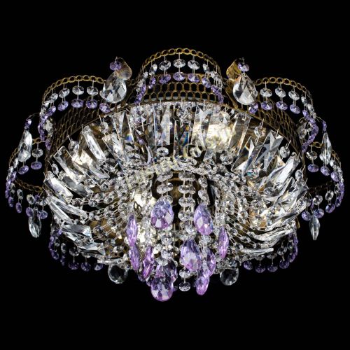 Люстра Камея №4 под бронзу фиолетовая в Саратове Гусь Хрустальный