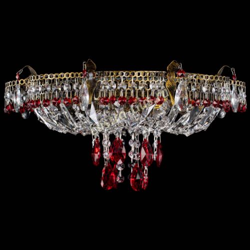 Люстра Камея №4 под бронзу красная в Саратове Гусь Хрустальный