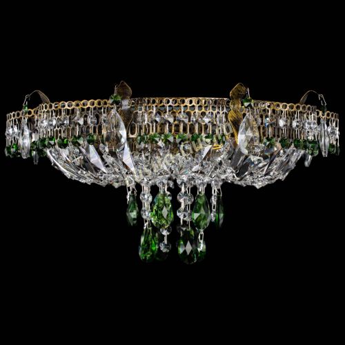 Люстра Камея №4 под бронзу зеленая в Саратове Гусь Хрустальный