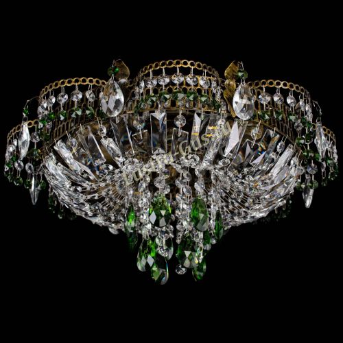 Люстра Камея №4 под бронзу зеленая в Саратове Гусь Хрустальный