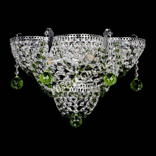 Люстра Камея Анна зеленая в Саратове Гусь Хрустальный