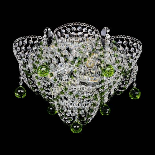 Люстра Камея Анна зеленая в Саратове Гусь Хрустальный