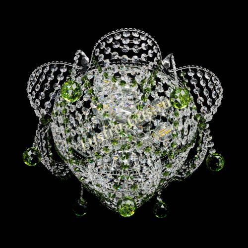 Люстра Камея Анна зеленая в Саратове Гусь Хрустальный