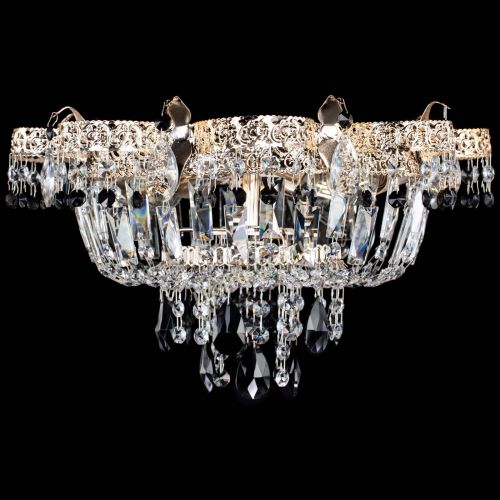 Люстра Камея Флора №4 черная в Саратове Гусь Хрустальный