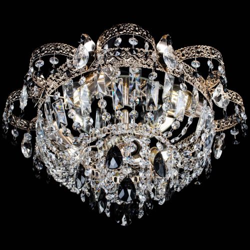 Люстра Камея Флора №4 черная в Саратове Гусь Хрустальный