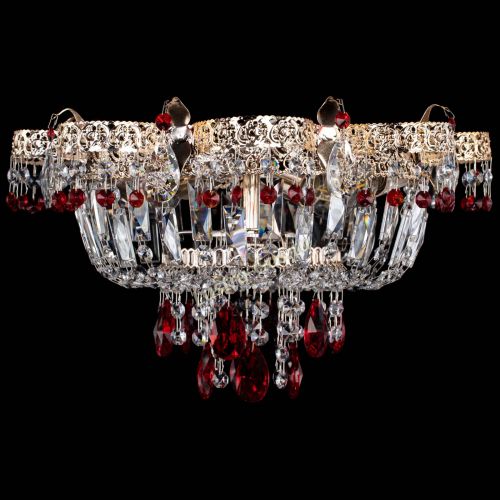 Люстра Камея Флора №4 красная в Саратове Гусь Хрустальный