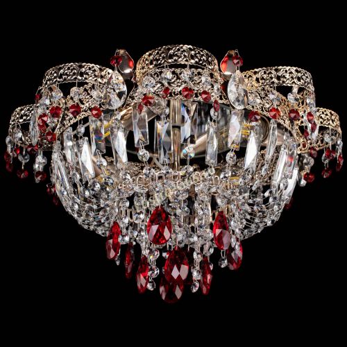 Люстра Камея Флора №4 красная в Саратове Гусь Хрустальный