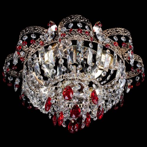 Люстра Камея Флора №4 красная в Саратове Гусь Хрустальный