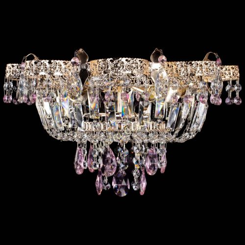 Люстра Камея Флора №4 розовая в Саратове Гусь Хрустальный