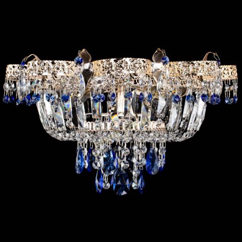 Люстра Камея Флора №4 синяя в Саратове Гусь Хрустальный