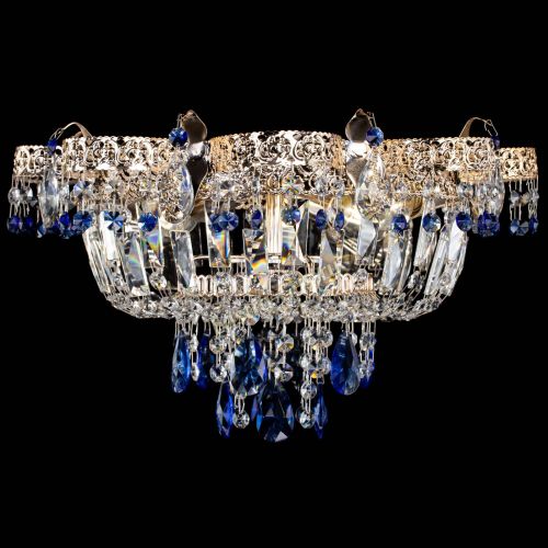 Люстра Камея Флора №4 синяя в Саратове Гусь Хрустальный