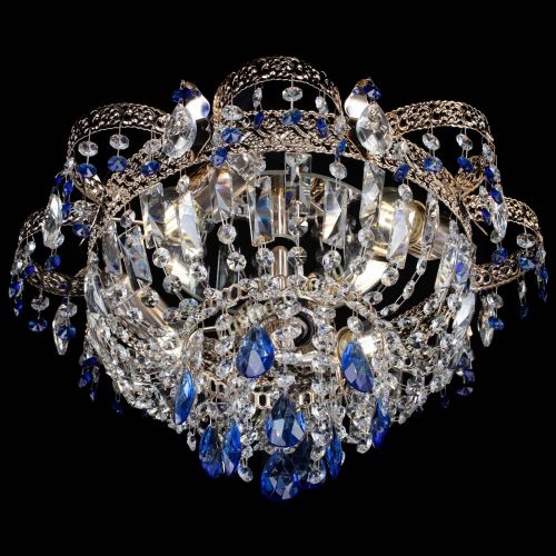 Люстра Камея Флора №4 синяя в Саратове Гусь Хрустальный