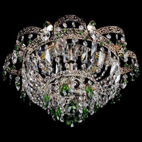 Люстра Камея Флора №4 зеленая в Саратове Гусь Хрустальный