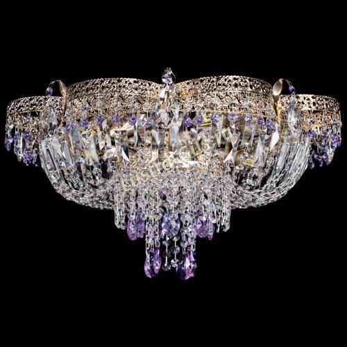 Люстра Камея Флора Журавлик №6 фиолетовая в Саратове Гусь Хрустальный