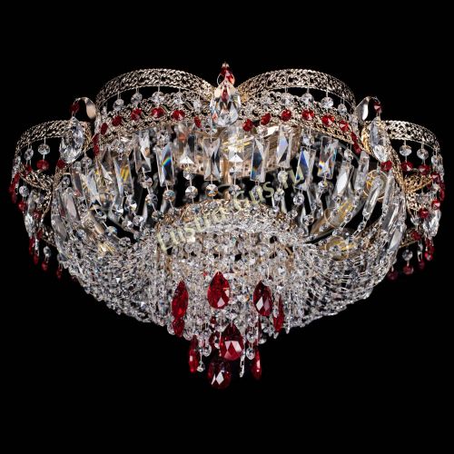 Люстра Камея Флора Журавлик №6 красная в Саратове Гусь Хрустальный