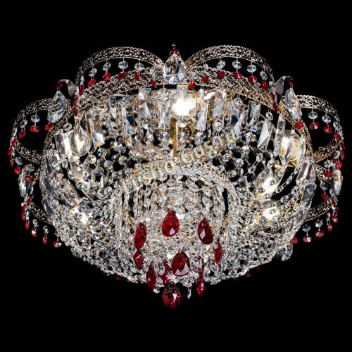 Люстра Камея Флора Журавлик №6 красная в Саратове Гусь Хрустальный