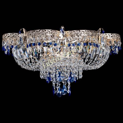 Люстра Камея Флора Журавлик №6 синяя в Саратове Гусь Хрустальный