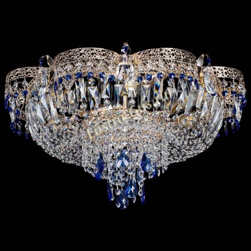 Люстра Камея Флора Журавлик №6 синяя в Саратове Гусь Хрустальный