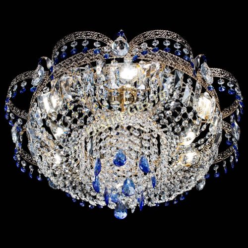 Люстра Камея Флора Журавлик №6 синяя в Саратове Гусь Хрустальный