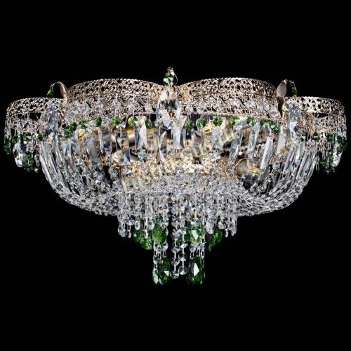 Люстра Камея Флора Журавлик №6 зеленая в Саратове Гусь Хрустальный