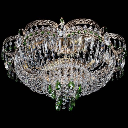 Люстра Камея Флора Журавлик №6 зеленая в Саратове Гусь Хрустальный