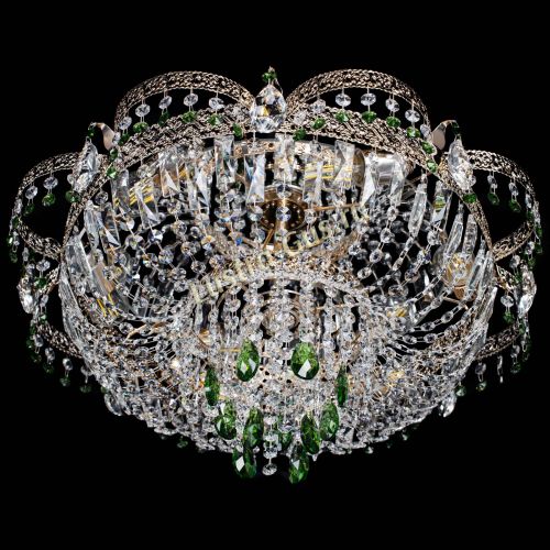 Люстра Камея Флора Журавлик №6 зеленая в Саратове Гусь Хрустальный