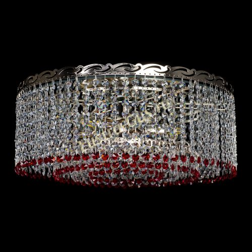 Люстра Капель оптикон №2 красная в Саратове Гусь Хрустальный