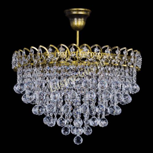 Люстра Капель Пирамида Шар 30 с подвесом под бронзу в Саратове Гусь Хрустальный