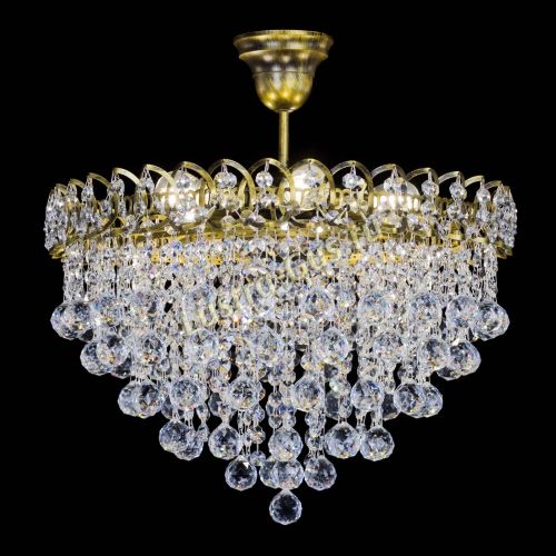 Люстра Капель Пирамида Шар 30 с подвесом под бронзу в Саратове Гусь Хрустальный