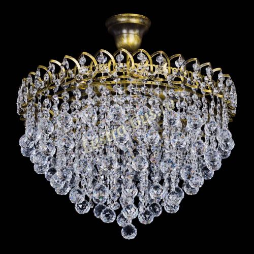 Люстра Капель Пирамида Шар 30 с подвесом под бронзу в Саратове Гусь Хрустальный