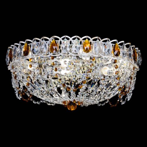 Люстра Каскад Ажур Чайная белая в Саратове Гусь Хрустальный