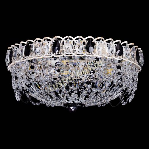 Люстра Каскад Ажур Черная белая в Саратове Гусь Хрустальный