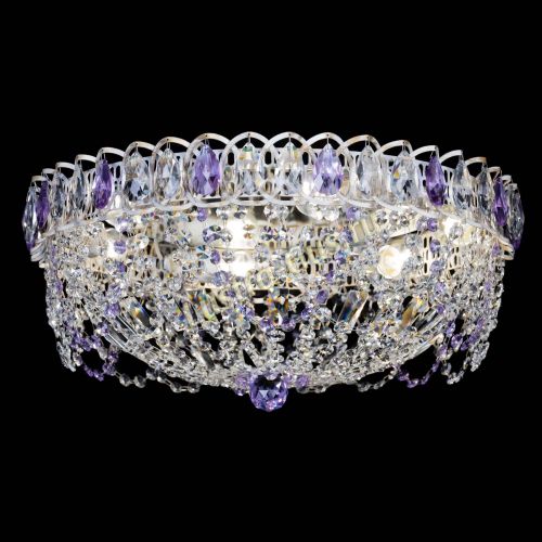 Люстра Каскад Ажур Фиолетовая белая в Саратове Гусь Хрустальный