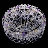 Люстра Каскад Ажур Фиолетовая белая в Саратове