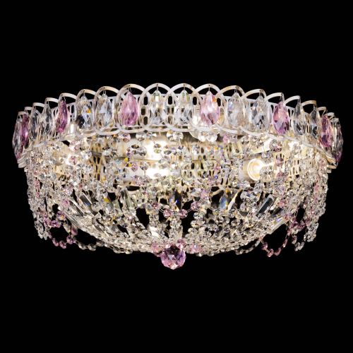 Люстра Каскад Ажур Розовая белая в Саратове Гусь Хрустальный