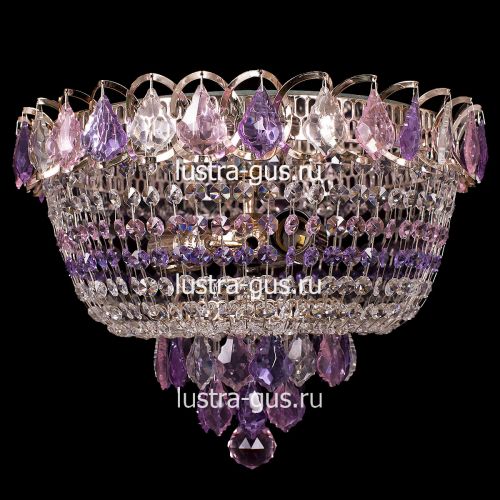 Люстра Катерина дубик цветная в Саратове Гусь Хрустальный