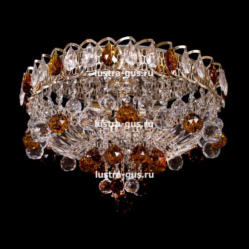 Люстра Катерина Шар Плюс цветная в Саратове Гусь Хрустальный