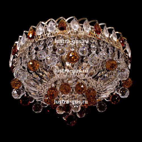 Люстра Катерина Шар Плюс цветная в Саратове Гусь Хрустальный