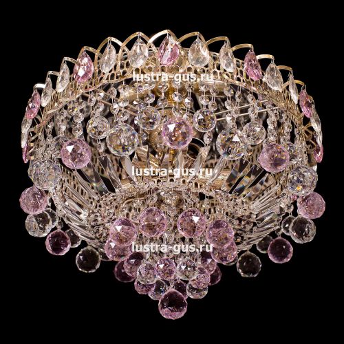 Люстра Катерина Шар Плюс цветная в Саратове Гусь Хрустальный