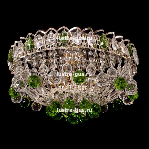 Люстра Катерина Шар Журавлик зеленая в Саратове Гусь Хрустальный