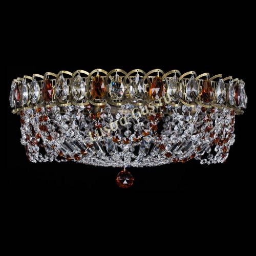 Люстра Хрустальный Каскад Ажур под бронзу Чайная в Саратове Гусь Хрустальный