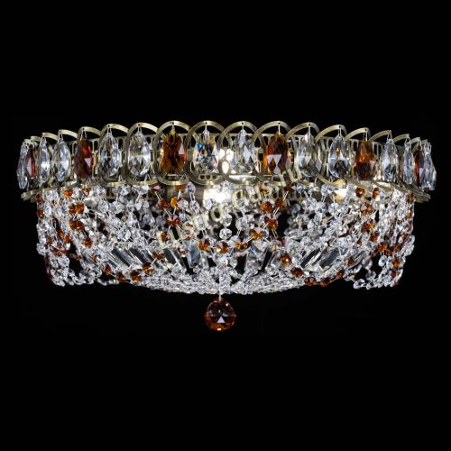 Люстра Хрустальный Каскад Ажур под бронзу Чайная в Саратове Гусь Хрустальный