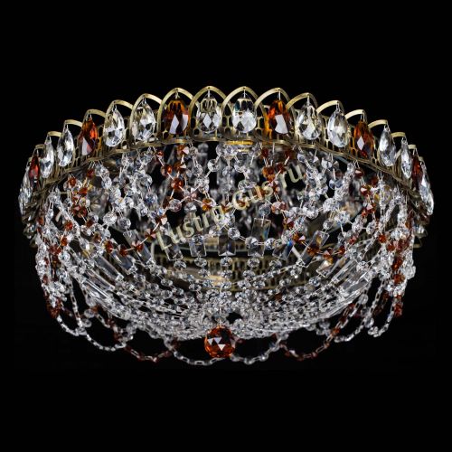 Люстра Хрустальный Каскад Ажур под бронзу Чайная в Саратове Гусь Хрустальный